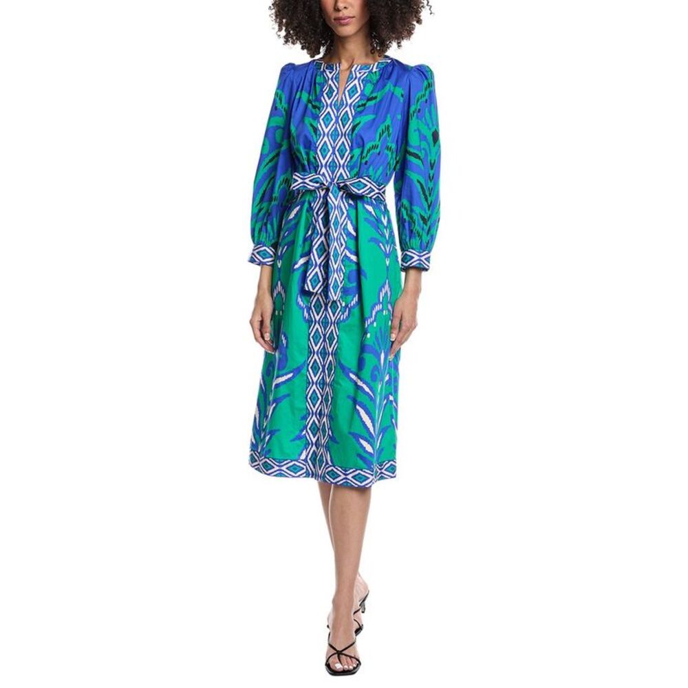 Tyler Böe Womens  Kelsey Graphic Midi Dress, Blue